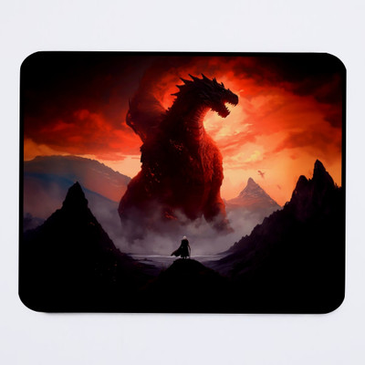 KAIZER Mousepad Godzilla Themed HD Print For Laptop/PC Non Slip Base Mousepad(Multicolor)