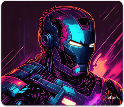 Quitters BigSize Iron Man Gaming Non-Slip Rubber Base Non Slip Base Mousepad(Multicolor)