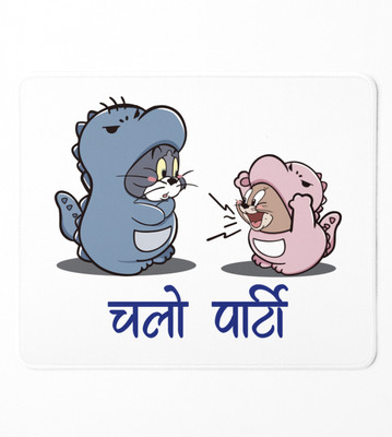 NarayaniCollectionss Let's Party, Graphic Printed Sublimated Mousepad Mousepad(White)