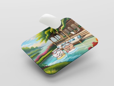 UNIARAWALAS Non-Slip Brain ,DUDU BUBU Cartoon MPM-172 Non Slip Base Mousepad(Black)