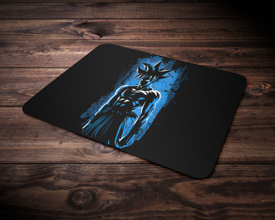 Authentic Goku Blue Anime Mouse Pad,Smooth Mouse Control for Laptop & computer (9x7inch) Non Slip Base Mousepad(Black, Blue)
