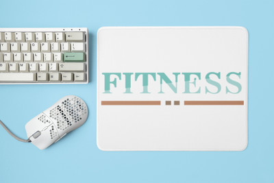 Rushaan Fitness, (BG Blue and Brown) - Printed Mousepad Mousepad(White)
