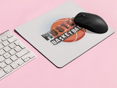 Rushaan Hustle Basketball - Printed Mousepads Mousepad(White)