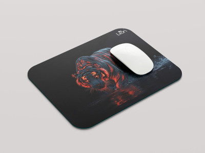 leeon L-MP1-1-171-Tiger Fier L2 Non Slip Base Mousepad(Multicolor)