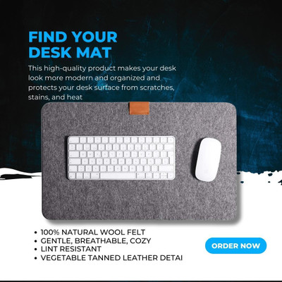 TIERNO 6040 browngrey Non Slip Base Mousepad(Dark Grey)
