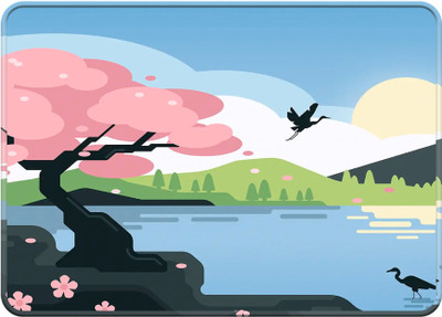 Trading Mantras Pastel Fujee Large Non-Slip Mouse Pad with Corner Stitching, 23x19cm Non Slip Base Mousepad(Ocean Blue)