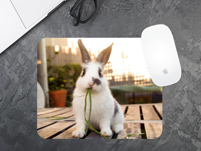 dk printing Super786 Rabbit Printed Mouse Pad Mousepad(Black)