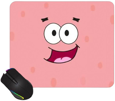 Gadgetshor Printed Mousepad with Anti-Slip Rubber Base & Smooth Mouse Control for Laptop Mousepad(Dark Pink)