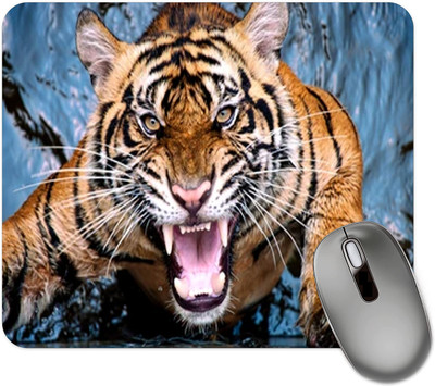 dk printing Roar A Tiger Printed Mouse Pad Non Slip Base Mousepad(Black)