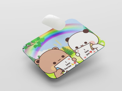 UNIARAWALAS Non-Slip Brain ,DUDU BUBU Cartoon MPM-127 Non Slip Base Mousepad(Black)