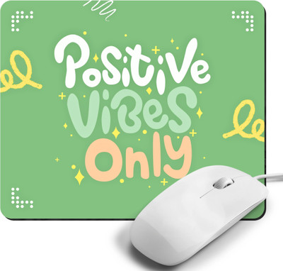 Printile MOUSE PAD 0.36 Non Slip Base Dual Sided Mousepad(Whiye&Green&Yellow)
