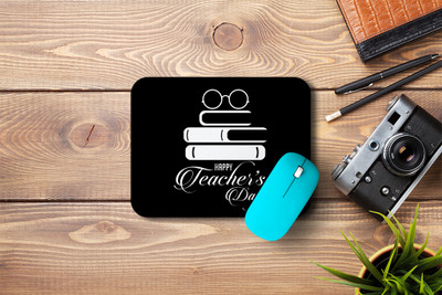 MOTIVATE BOX Non Slip Rubber Base Mousepad (23x18)cm printed design on Happy Teacher's Day Non Slip Base Mousepad(Black)