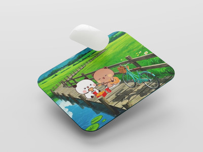 UNIARAWALAS Non-Slip Brain ,DUDU BUBU Cartoon MPM-156 Non Slip Base Mousepad(Black)