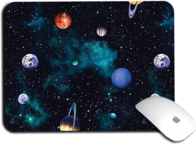 whats your kick Space Planet Inspired Anti Slip Rubber Base Printed Mouse Pad - D14 Mousepad(Multicolor)