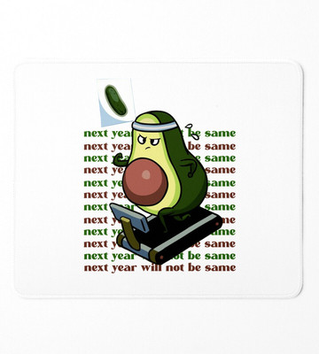 HopOffer Next Year New Me, Men's Printed Sublimated Mousepad Non Slip Base Mousepad(White)