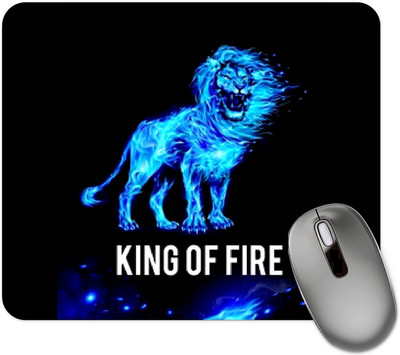 dk printing King Of Fire Mouse Pad Non Slip Base Dual Sided Mousepad(Black)