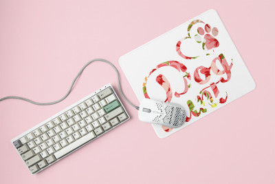 Rushaan Dog aunt -printed Mousepads for pet lovers Non Slip Base Mousepad(White)