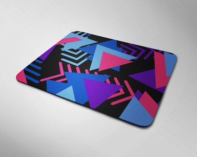 Epic MousePds Mouse Pad | Memphis Pattern | Non Slip Base Mousepad(Black)