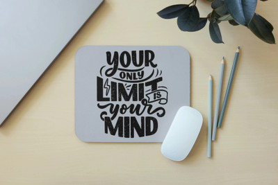 Zipcartz Non-slip Motivational Quotes Printed Mousepad for Office , Study Table Non Slip Base Mousepad(Grey)