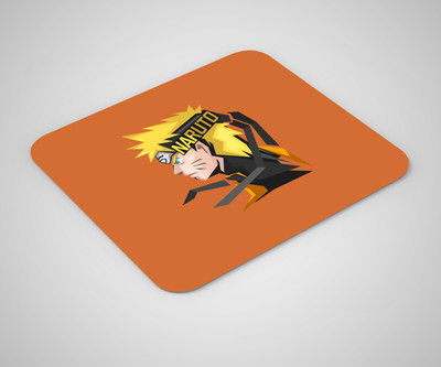 upahaar Anime Mouse Pad - Computer Naruto Theme Printed Mousepad Non Slip Base Mousepad(Orange, Yellow)