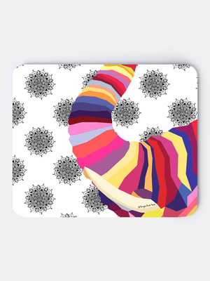 macmerise Elephant Poly Non Slip Base Mousepad(Multicolor)