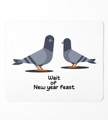 Tulip Art New Year Feast, Graphic Printed Sublimated Mousepad Non Slip Base Mousepad(White)