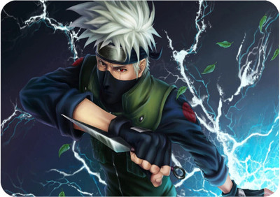 RAWAT TRADERS Kakashi Hatake Anime Cartoon Gaming Mouse Pad PC WFH Office Rubber Base mousepad Non Slip Base Mousepad(Blue)