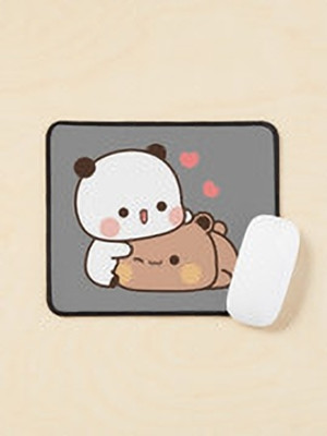 Aaltu Faltu DuDu Bear & BuBu Panda – Love & Chill Mouse Pad Non Slip Base Mousepad(Multicolor)
