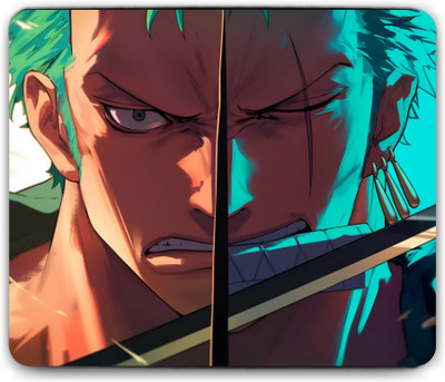 Respite Paradise Roronoa Zoro | One Piece - Roronoa Zoro One Piece (Style C) Anime Non Slip Base Mousepad(Multicolor)