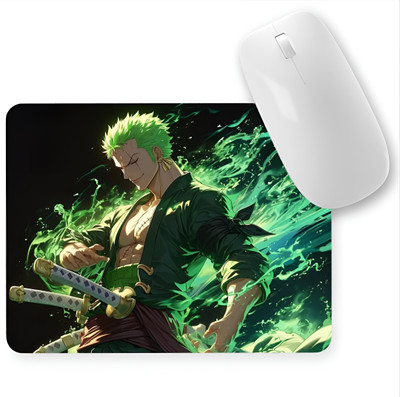 CRAFTLoom Anime Printed best for Computer, PC, MacBook and Laptop Non Slip Base Mousepad(Zoro)
