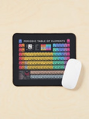 Aaltu Faltu Periodic Table of Elements (Black Edition) – Science Desk Mouse Pad Non Slip Base Mousepad(Multicolor)