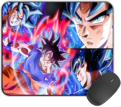 Kirmada Printed Designer Mouse Pad Goku Ultra Instinct Dragon Ball Z Non Slip Base Mousepad(Multicolor)