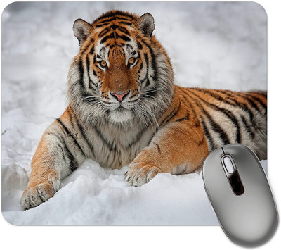 dk printing ROCK Tiger Printed Mouse Pad Non Slip Base Mousepad(Black)