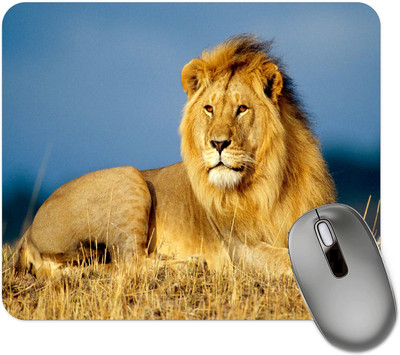 dk printing LION Printed Mouse Pad Mousepad(Black)