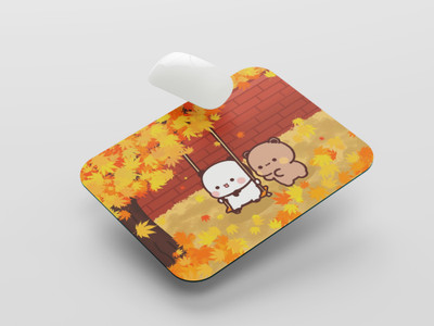 UNIARAWALAS Non-Slip Brain ,DUDU BUBU Cartoon MPM-129 Non Slip Base Mousepad(Black)