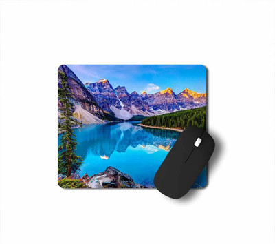 Tee Mafia Mountain_mp Non Slip Base Dual Sided Mousepad(Blue)