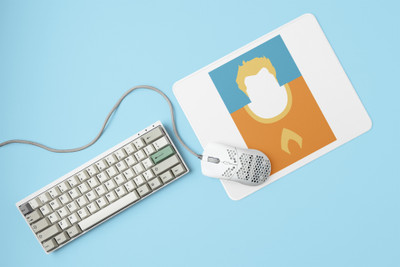 Rushaan Aquaman - Printed animated Mousepad for animation lovers Non Slip Base Mousepad(White)