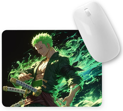 Shanime navar Anime Mouse Pad with Non slip-rubber Base, water resistance For Computer Laptop Mousepad(Green Black)