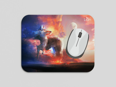 leeon L-MP1-270-wolf-fantasy-animal Non Slip Base Mousepad(Multicolor)