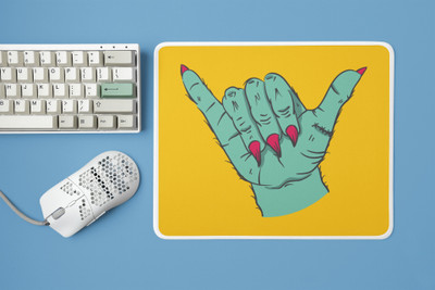 Epic Merch Hand sign 1 Non Slip Base Mousepad(Multicolor)