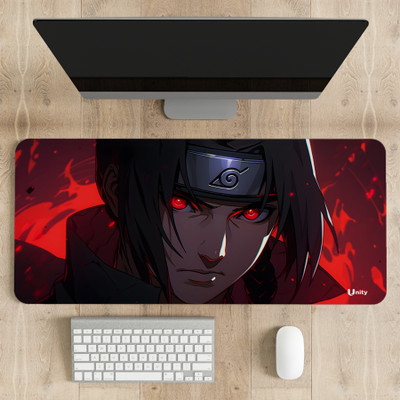 UNITY Naruto Itachi Uchiha Desk Mat Water-Resistant Gaming Mouse Mat For Home & Office Non Slip Base Mousepad(Multicolor)