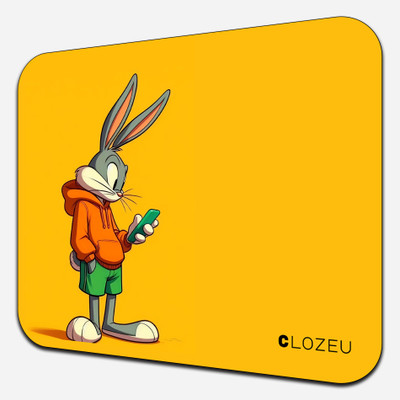 CLOZEU Rubber Mouse Pad Office and Gaming Mouse Pad, non-slip Rubber Base Non Slip Base Mousepad(Yellow)