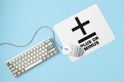 Rushaan Plus or minus - Printed Mousepads For Mathematics Lovers Mousepad(White)