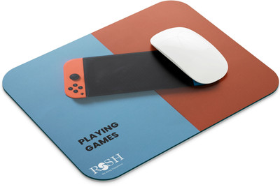 rssh creation Red And Blue Gaming, Anti - Slip Base, High Durability Mouse Pad Non Slip Base Mousepad(Blue, Brown)