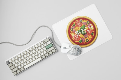 Rushaan Pizza- formula themed printed mousepads for mathematics lovers(20cm x 18cm) Non Slip Base Mousepad(White)