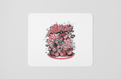 Special Trend Hub Aaaghhh horror themed printed white gaming mousepad Non Slip Base Mousepad(White)