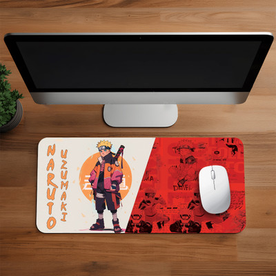 ZORI Naruto Uzumaki Printed Mouse Pad for Gaming Computer, Laptop (11*23inch) Non Slip Base Mousepad(Naruto Uzumaki Big)