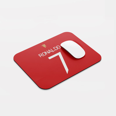 RangGhaar Manchsstr Printed Rubber Base for pc & laptop anti slippery Non Slip Base Mousepad(Red)