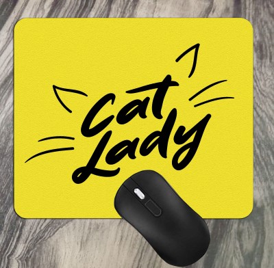 CREATIVE DONS Cat Lady Mousepad(Yellow)