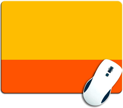 inshreys Premium Quality | Elegance Design Print Non Slip Base Mousepad(Orange, Yellow)